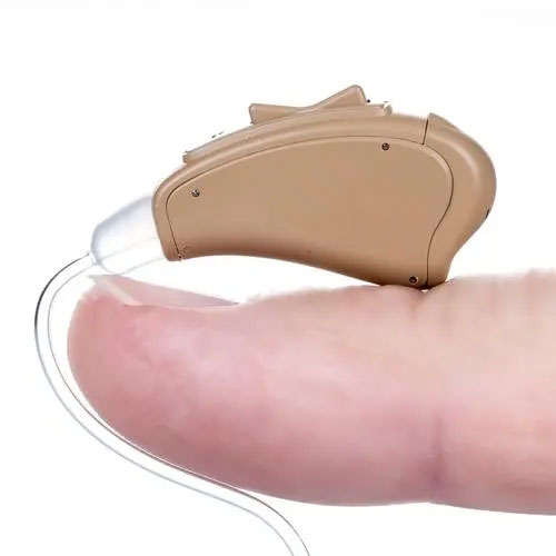 Mini Beige BTE open-fit hearing aids