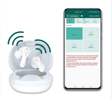 Rechargeable bluetooth hearing Aids-H001 application